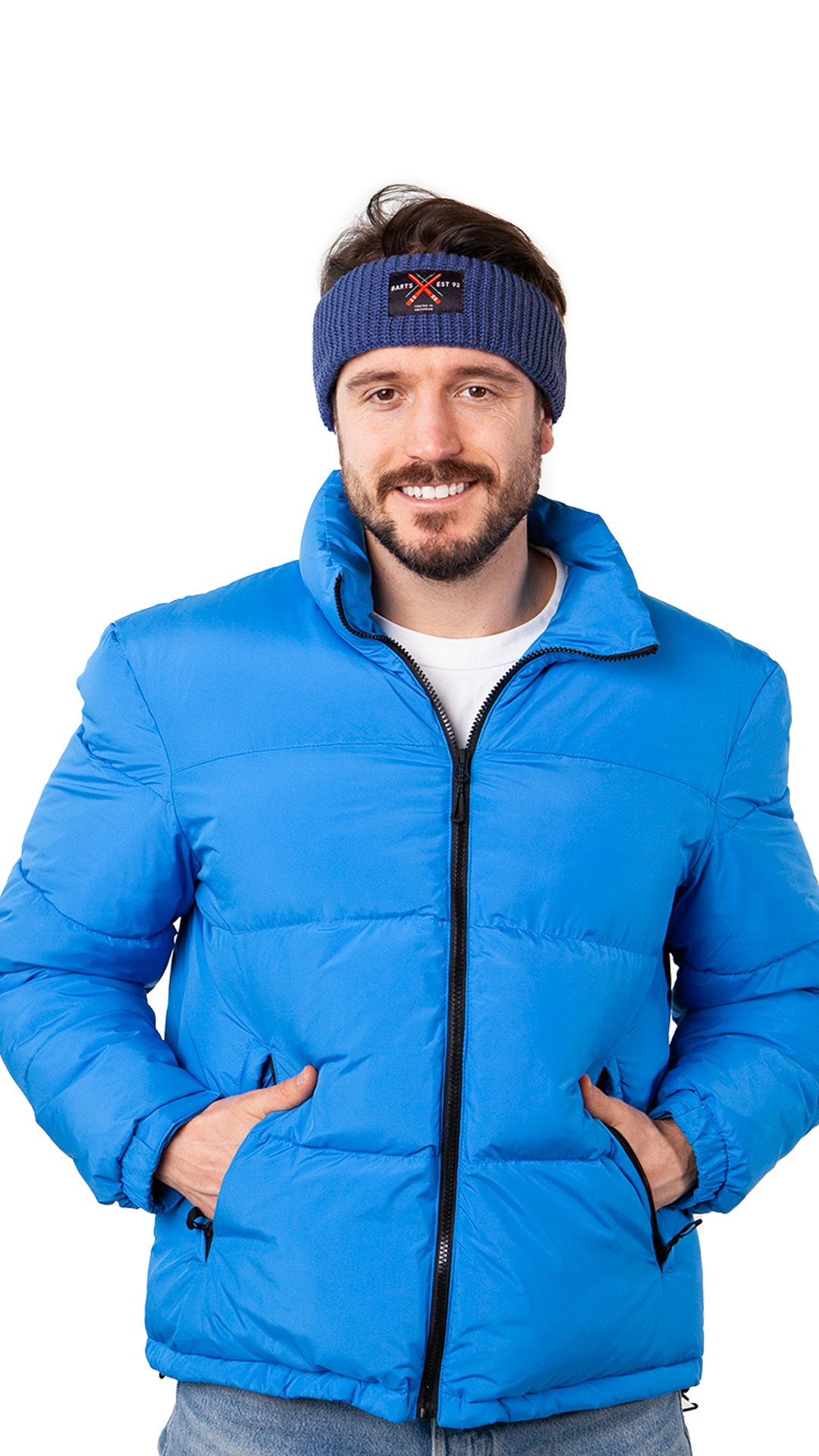 Barts Byram Rippstrick Stirnband in Royal Blau