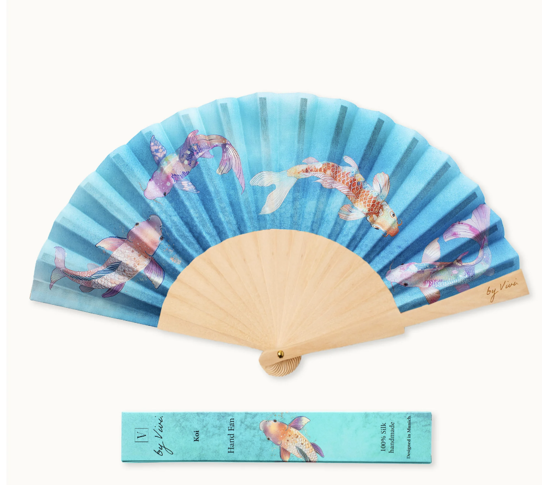 by Vivi Fächer handgefertigt aus Seide - Koi by Vivi Fächer handgefertigt aus Seide - Koi