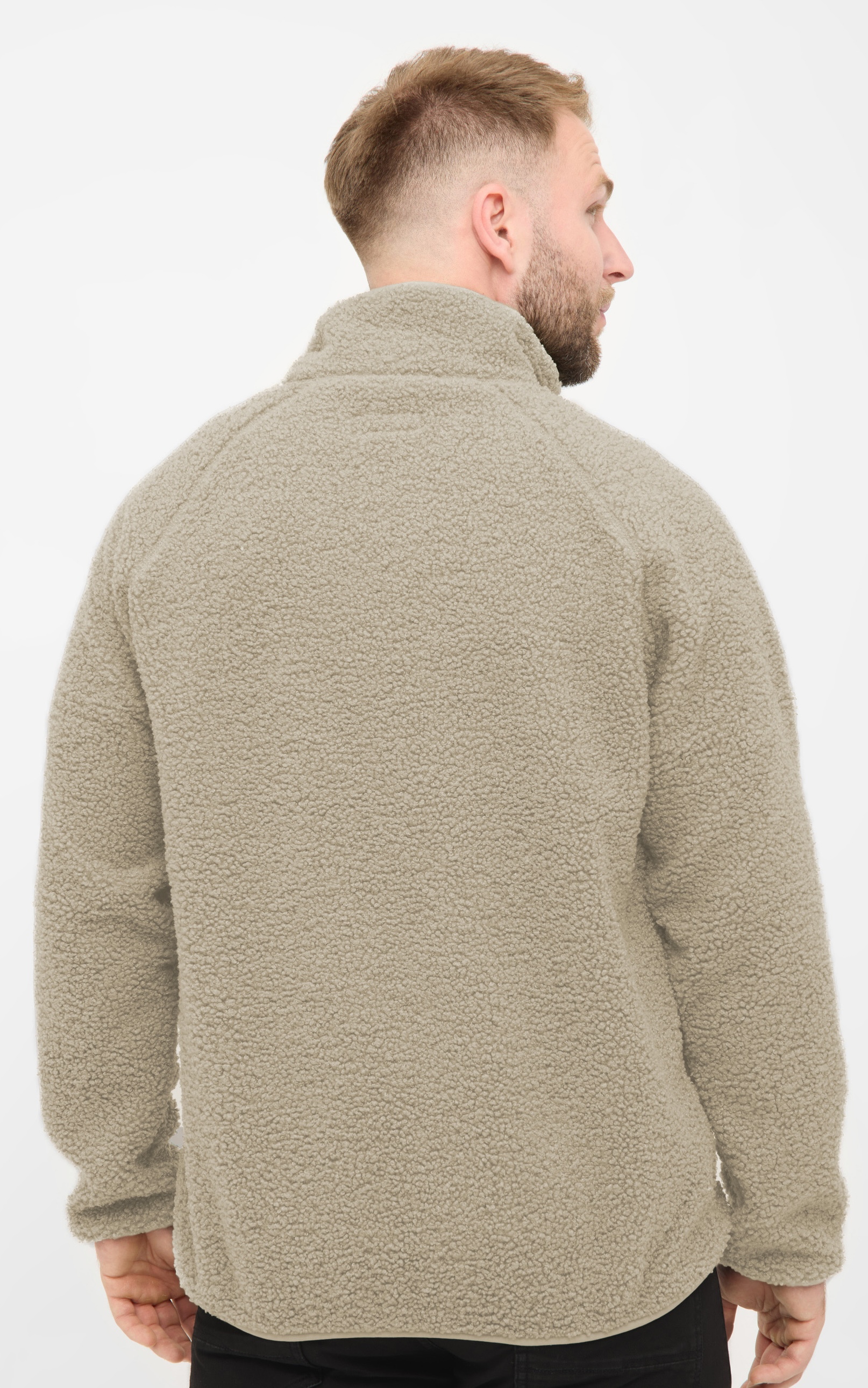 Derbe Herren Kuschelby Pocket Fleecejacke in Beige