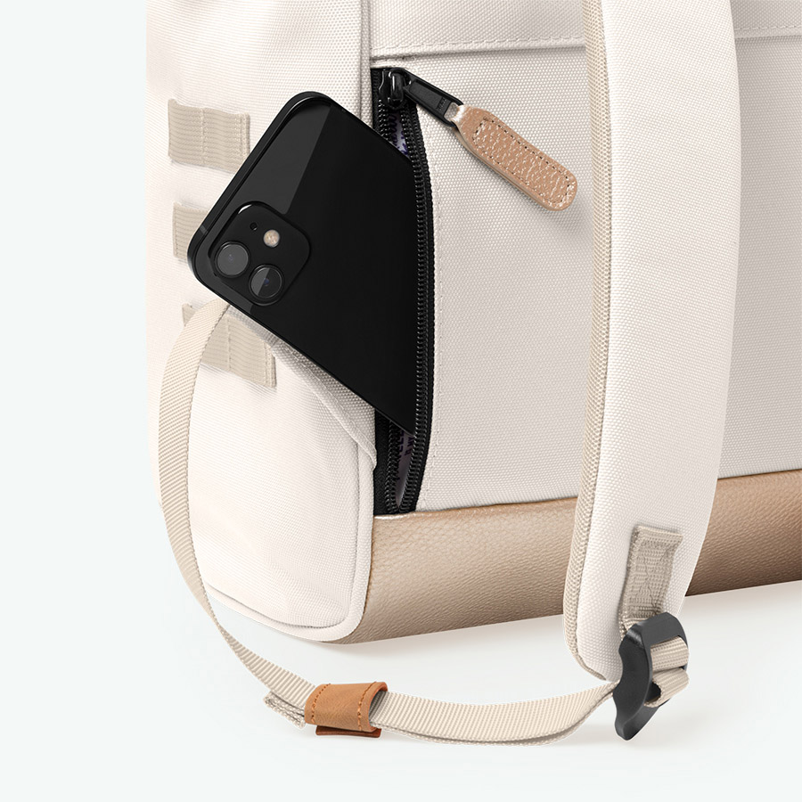 Cabaia Rucksack ALGIERS Small mit Laptop-Fach in Creme/Metalic