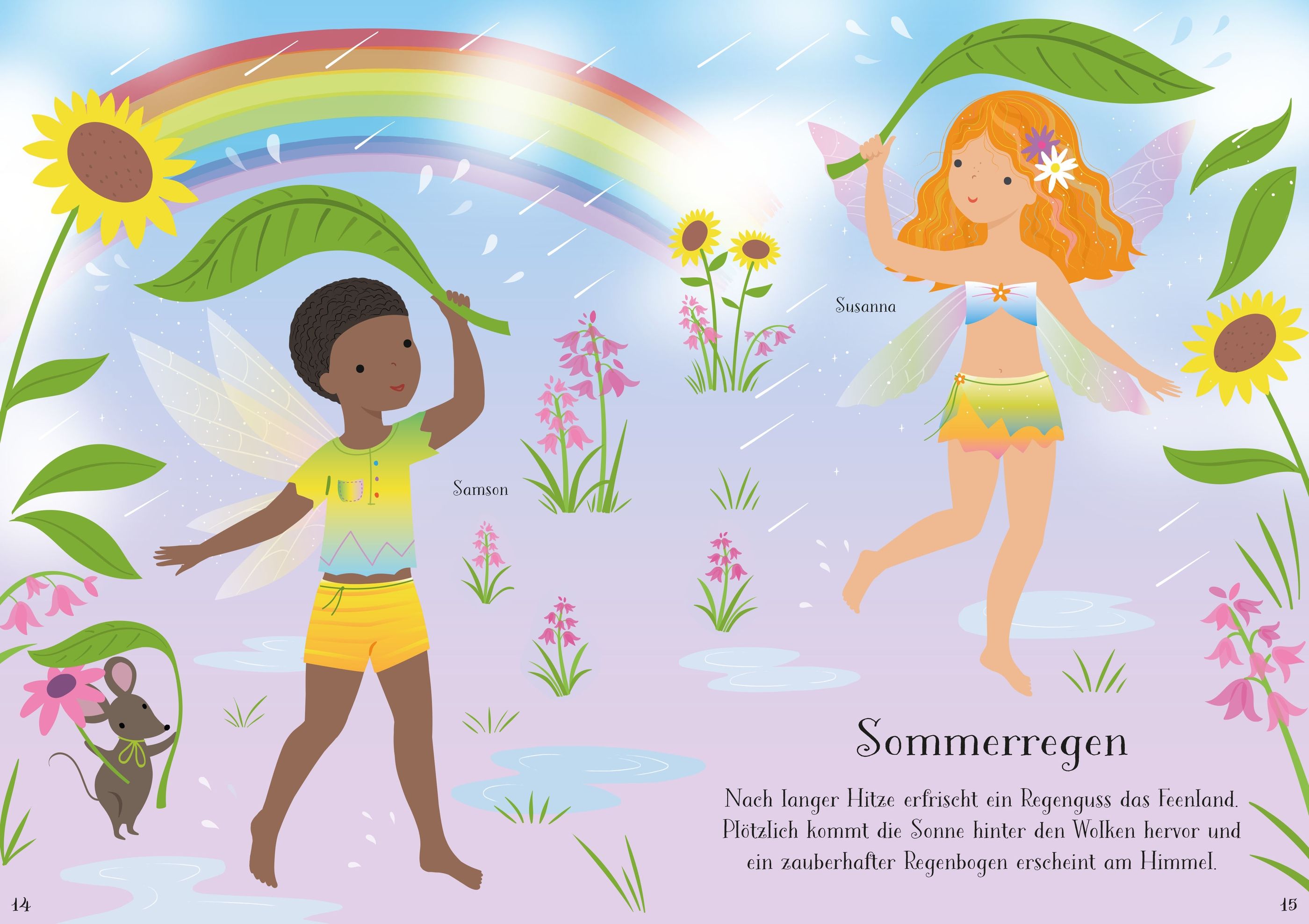 Usborne Mein erstes Anziehpuppen-Stickerbuch - Sonja, die kleine Sommerfee