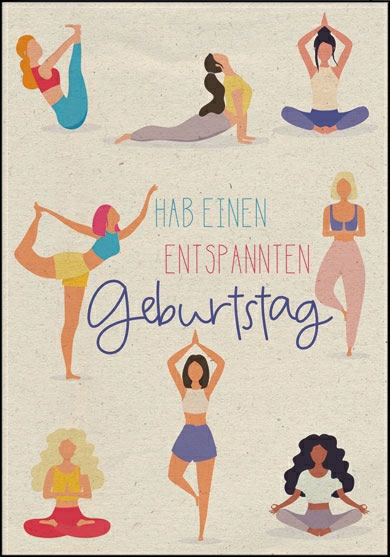 Edition Gollong Grußkarte - Happy Birthday - Hab einen entspannten Geburtstag