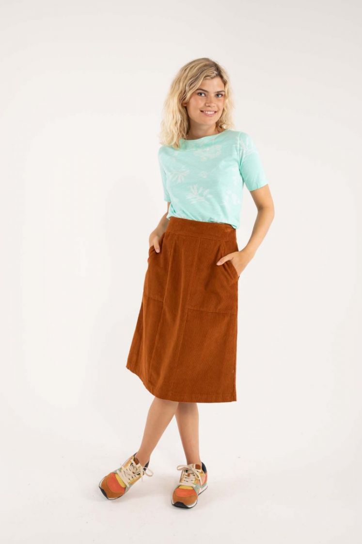 Danefae Hemlock ORGANIC - Boatneck Tee in Fresh Mint - SALE