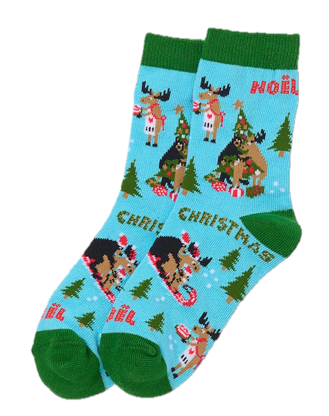 Little Blue House Kids Wild About Christmas Crew Socks – Weihnachtssocken für Kinder in Blau
