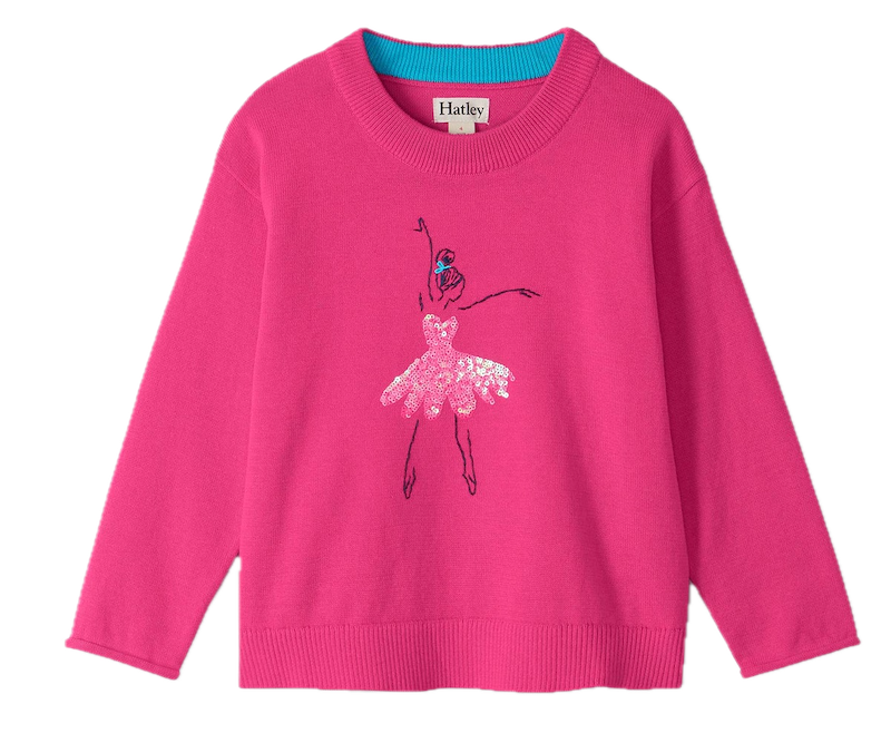 Hatley Kids Pullover Sequin Ballerina Strickpulli in Pink mit Glitzer Tütü Hatley Kids Pullover Sequin Ballerina Strickpulli in Pink mit Glitzer Tütü