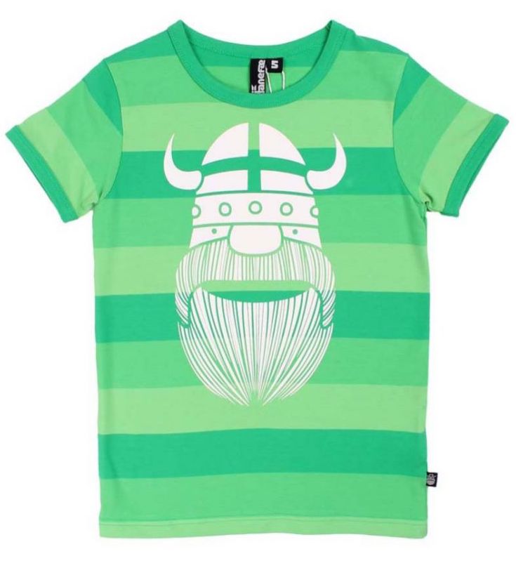 10863-3816 Danefae Kids T-Shirt Danerainbow Erik gestreift - Grün