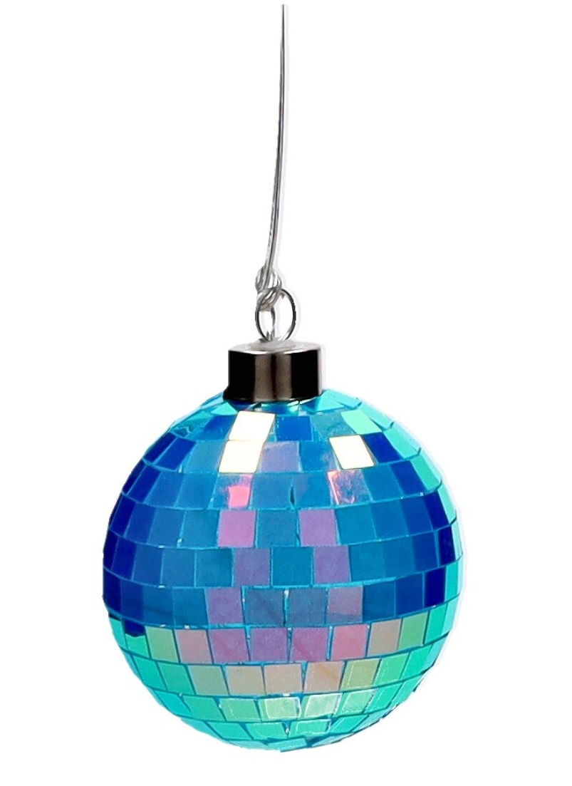 The Gift Company DISCO LED Kugel aus Glas in Neon Blau – 8 cm 