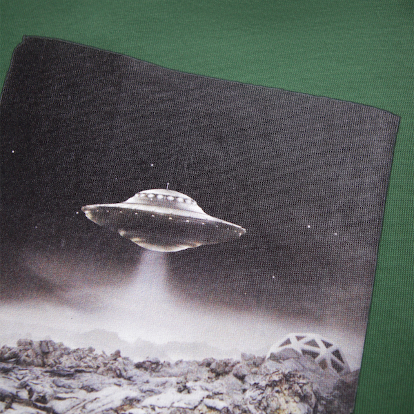 Molo Rube Langarm GOTS Bio-Baumwolle Pullover in Grün - Alien Spaceship