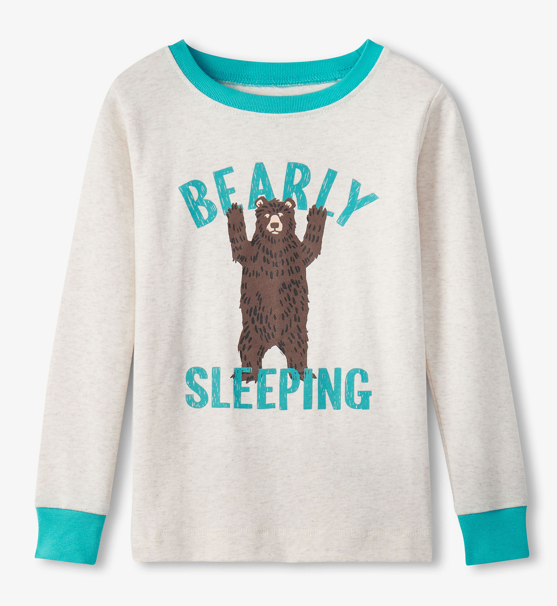 Little Blue House Pyjama in Petrol Bären - Bearly Sleeping