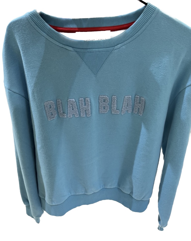 Another Brand Sweatshirt in Milky Blue Aqua Blau - BLAH BLAH - SALE Another Brand Sweatshirt in Milky Blue Aqua Blau - BLAH BLAH - SALE