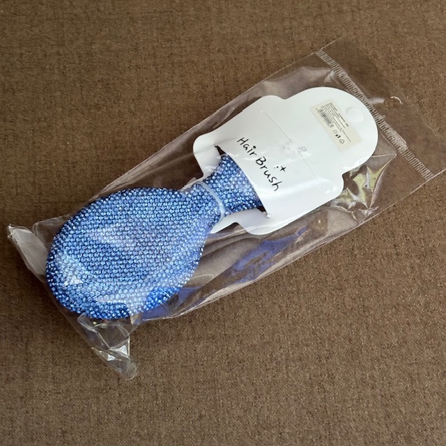 Glitter Haarbürste Klein mit Holz - Blau Glitter Haarbürste Klein mit Holz - Blau