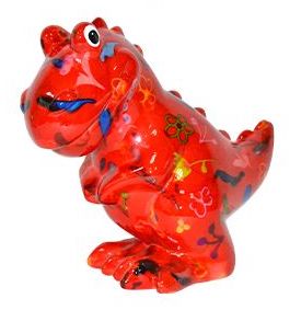 Pomme pidou Spardose Dino Tito in Rot