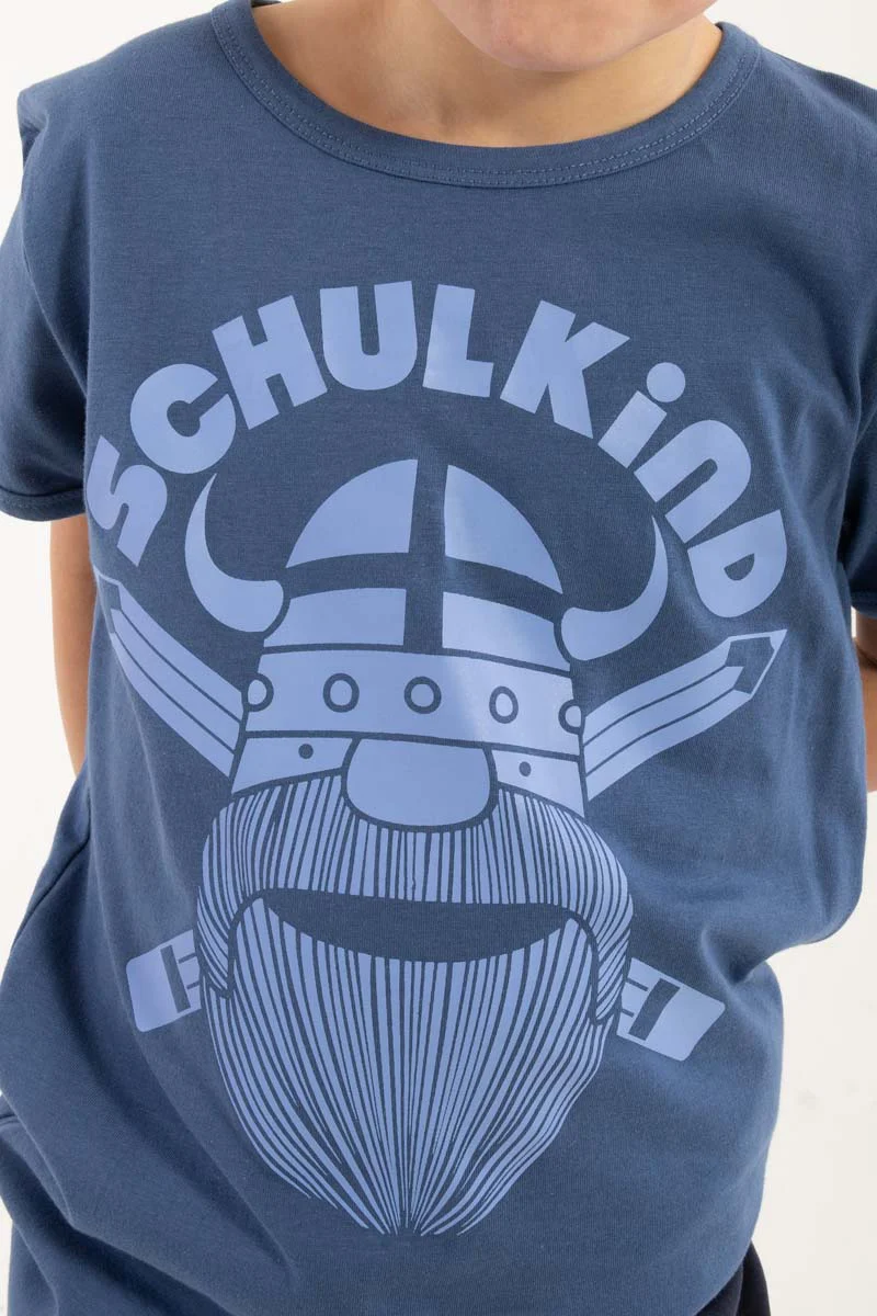 Danefae Kurzarm T-Shirt in Blau Erik Wikinger - Schulkind 