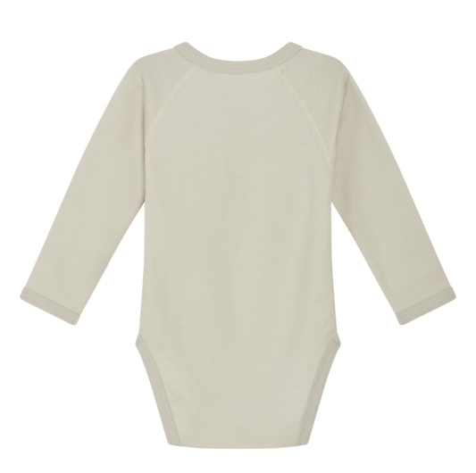 Hust & Claire Basti Wolle Bambus Langarm Body in Creme - Tiger - SALE