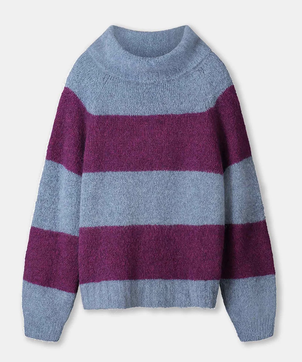 POM Amsterdam Strickpulli Pullover Plum Stripes 