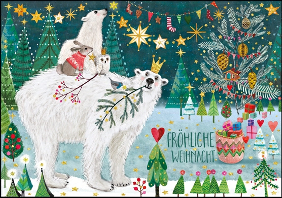 Edition Gollong Karte - Cartita Design - Eisbären - Fröhliche Weihnachten