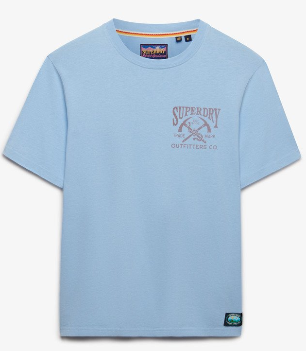 Superdry Herren T-Shirt - Outdoors Mountain in Blau Superdry Herren T-Shirt - Outdoors Mountain in Blau