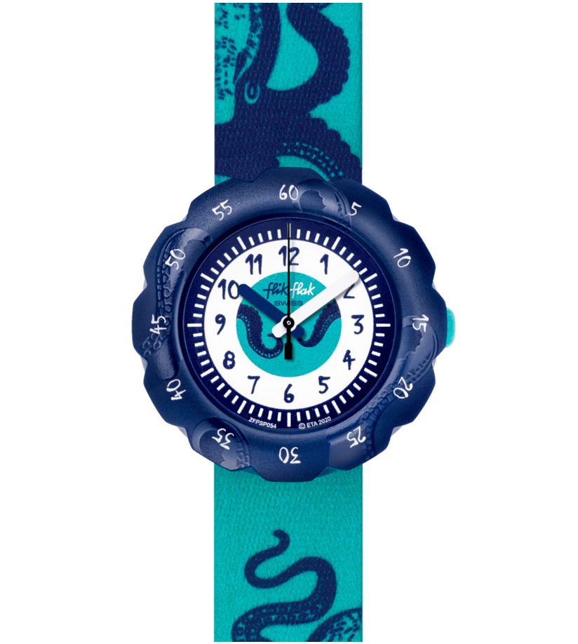 Flik Flak Uhr Kinderuhr - Rocktopus - Oktopus - türkis/blau