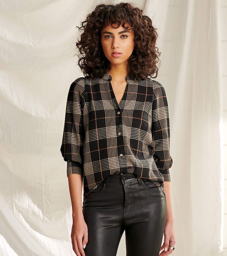 _1pLXgc0 Hatley Olivia Blouse Black Check Plaid - Braun - SALE