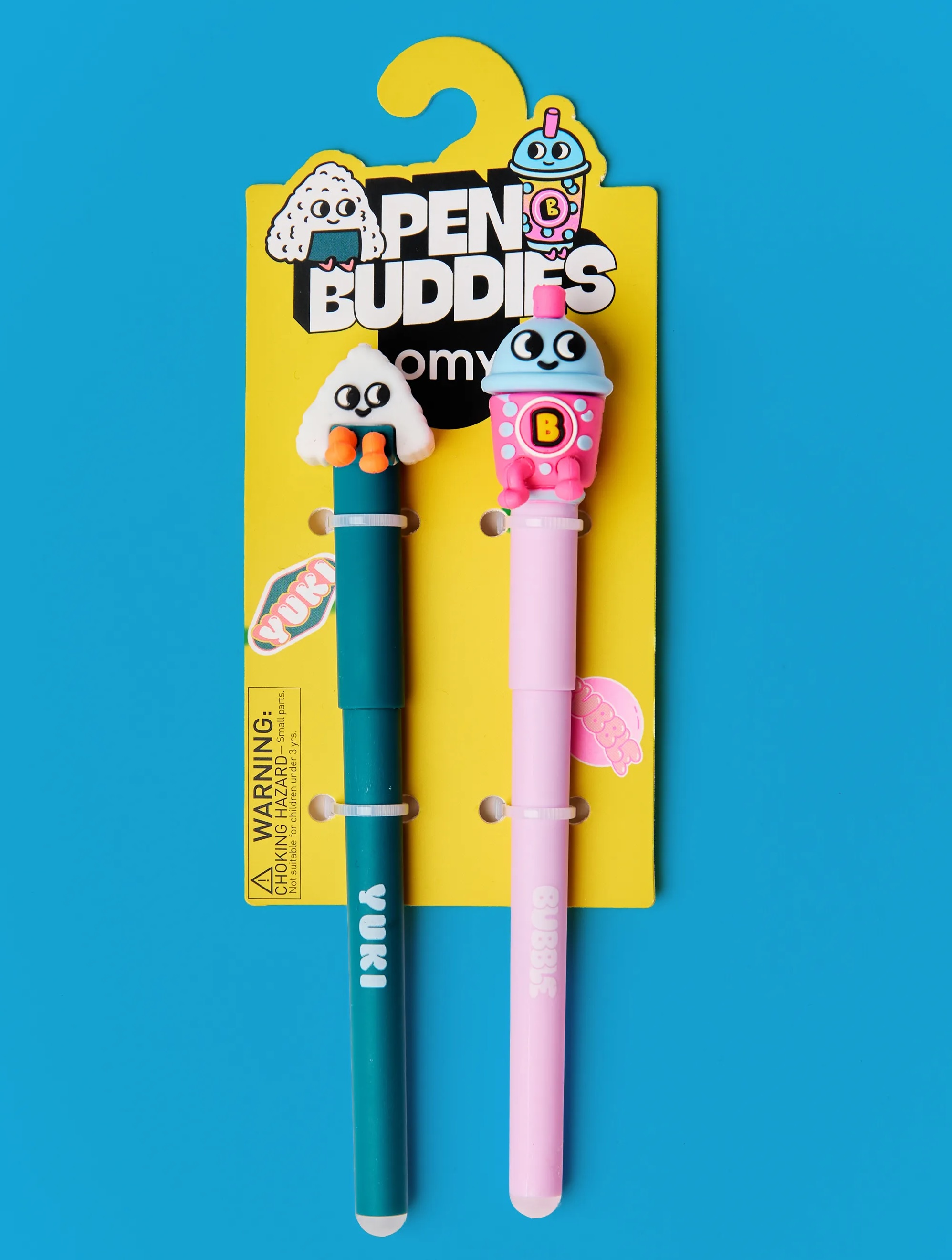 OMY Pen Buddies Bubble & Yuki – Radierbare Gelstifte im Bubble-Tea- und Onigiri-Design