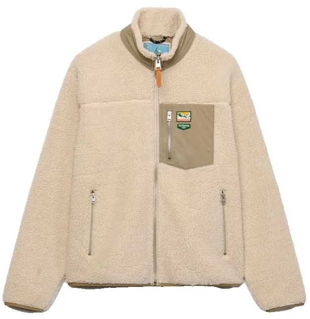 Superdry Herren Fleecejacke Mountain in Creme