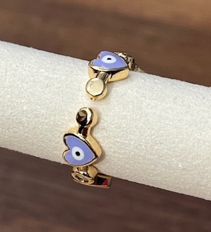 Lua Ring für Damen Gold Herzen - Flieder Lua Ring für Damen Gold Herzen - Flieder