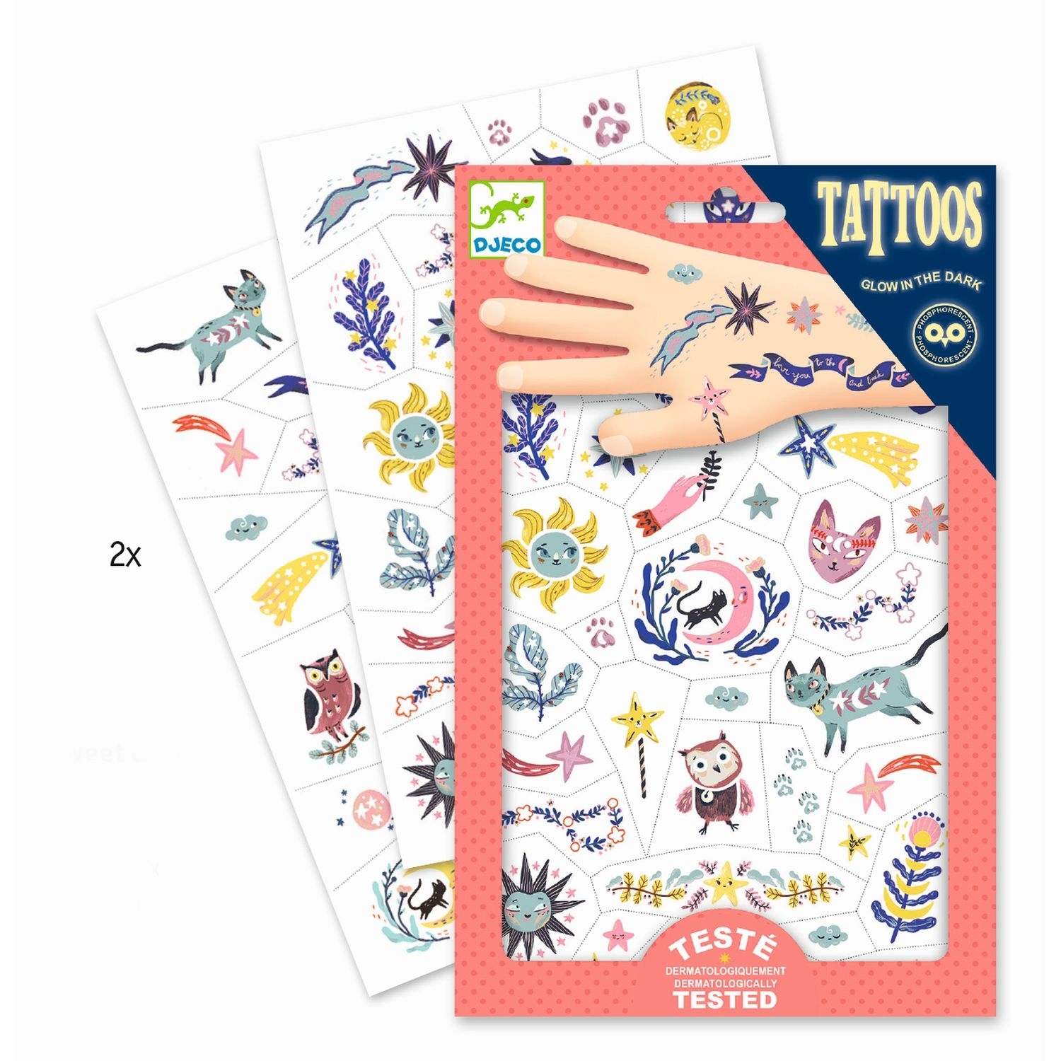 DJ09592-Tattoos-Sweet-dreams-3 Djeco Tattoos Sweet Dreams - Glow in the Dark