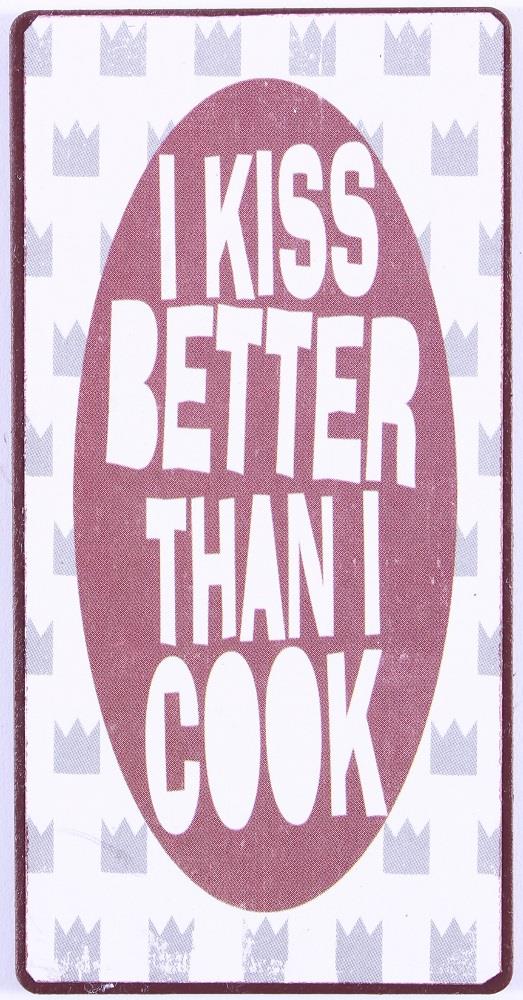 Lafinesse Magnet mit Botschaft - I kiss better than I cook