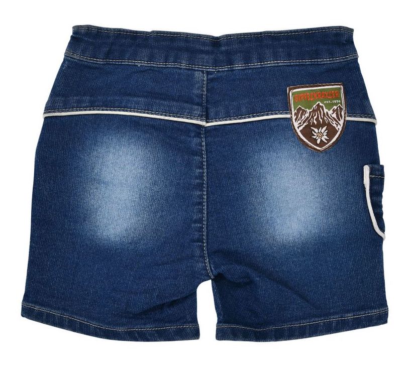 Bondi Jeans Short in Lederhosen Look - Gipfelkraxler Bondi Jeans Short in Lederhosen Look - Gipfelkraxler