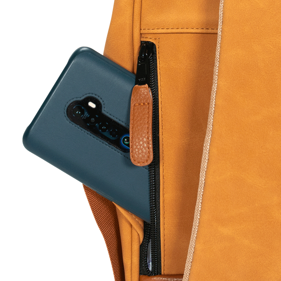 TDM-S21-MOSCOU-MEDIUM-POCHE-BD Cabaia Rucksack MOSCOU Medium Laptop-Fach - Braun