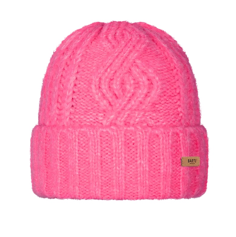 Barts Farrah Damen Beanie Mütze Kabelstrick in Pink