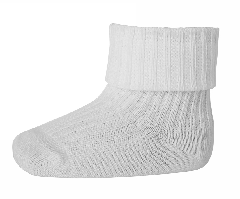 MP Denmark Baby Socken - Baumwolle Gerippt in Weiß