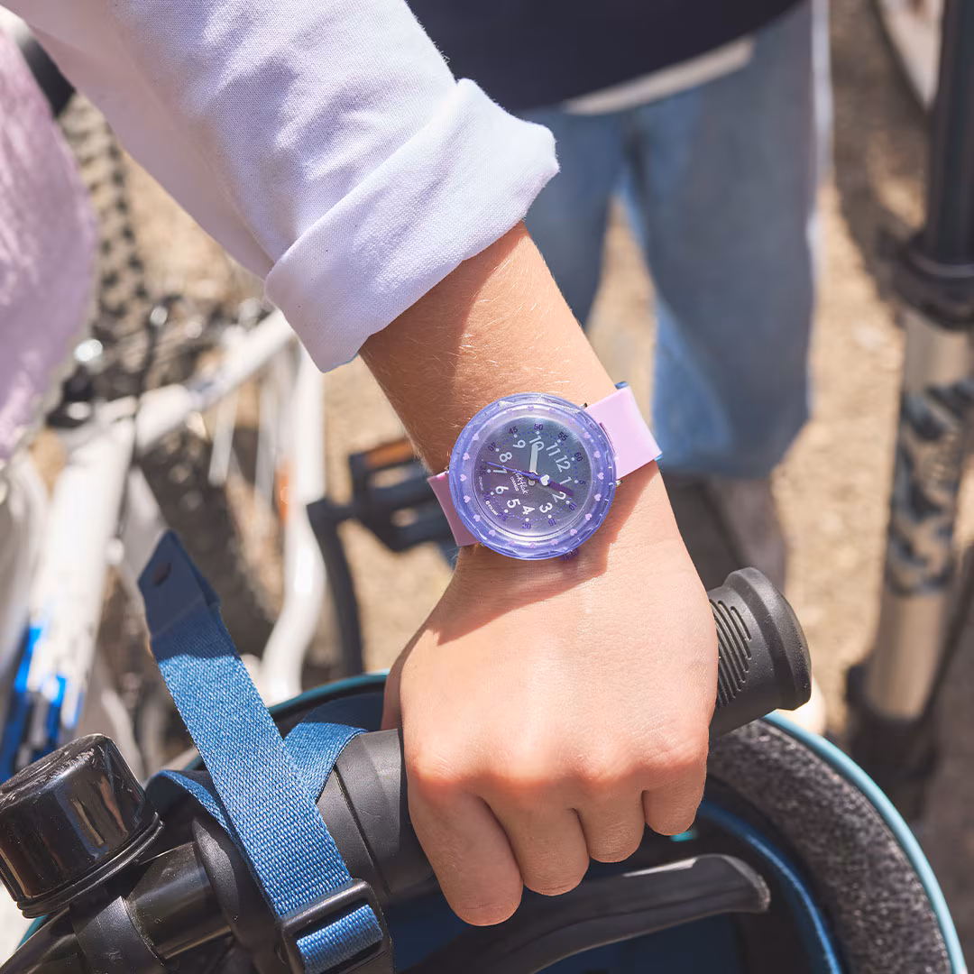 Flik Flak Kinderuhr Fuze in Purple - Lila Flieder Farbverlauf Flik Flak Kinderuhr Fuze in Purple - Lila Flieder Farbverlauf