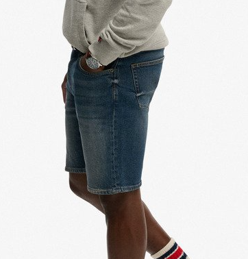 Superdry Herren Vintage Straight Jeans Short