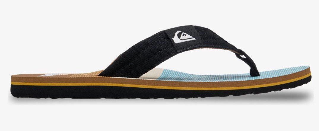 Quiksilver Molokai Layback Flip Flop Sandalen für Männer - Tobacco Brown Tijuana Streifen