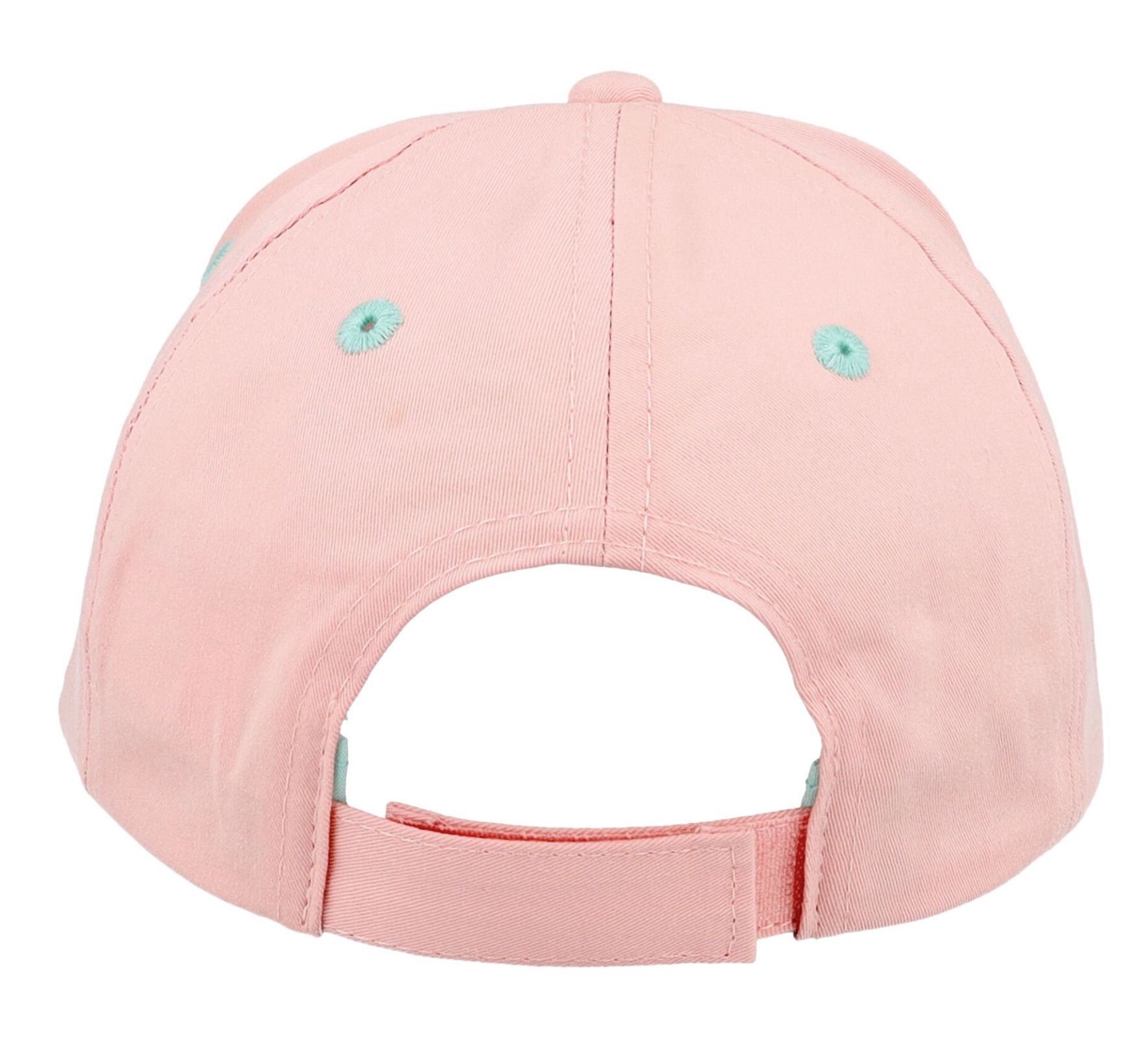 Maximo Cap in Peach Rosa mit Klettverschluß & Stickerei - Kirsche Maximo Cap in Peach Rosa mit Klettverschluß & Stickerei - Kirsche