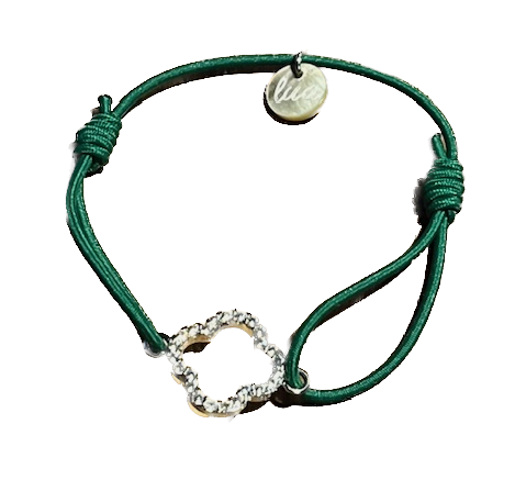 Lua Floris Armband - Elastisch mit Silber Glitzer Charm - Wählen Sie Ihre Farbe Lua Floris Armband - Elastisch mit Silber Glitzer Charm - Wählen Sie Ihre Farbe