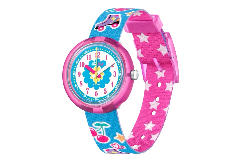 ZFPNP131_fa200_er007-1 Flik Flak Uhr Kinderuhr - DISCO POP - Rollschuhe