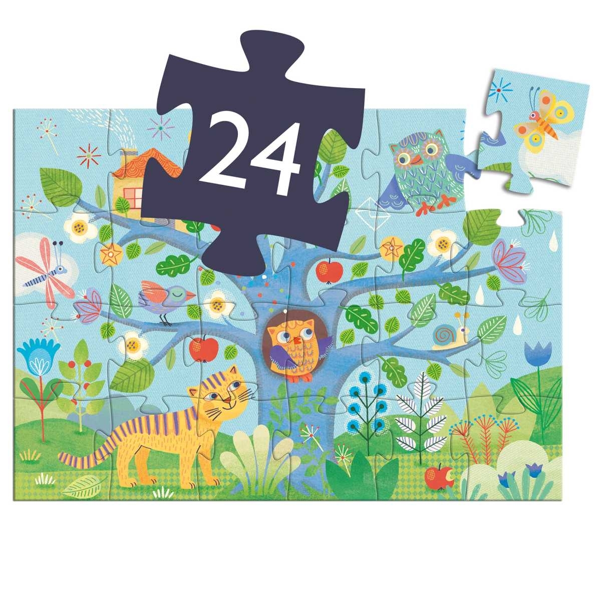 DJ07215-Puzzle-Hallo-Eule-24-Teile-4 Djeco Puzzle: Hello Owl - 24 Stk. - Hallo Eule