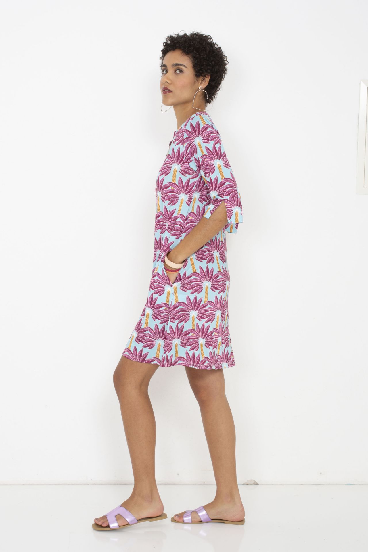 Marivie Kleid HAPPY! Hellblau & Pink - Palms Sky - SALE