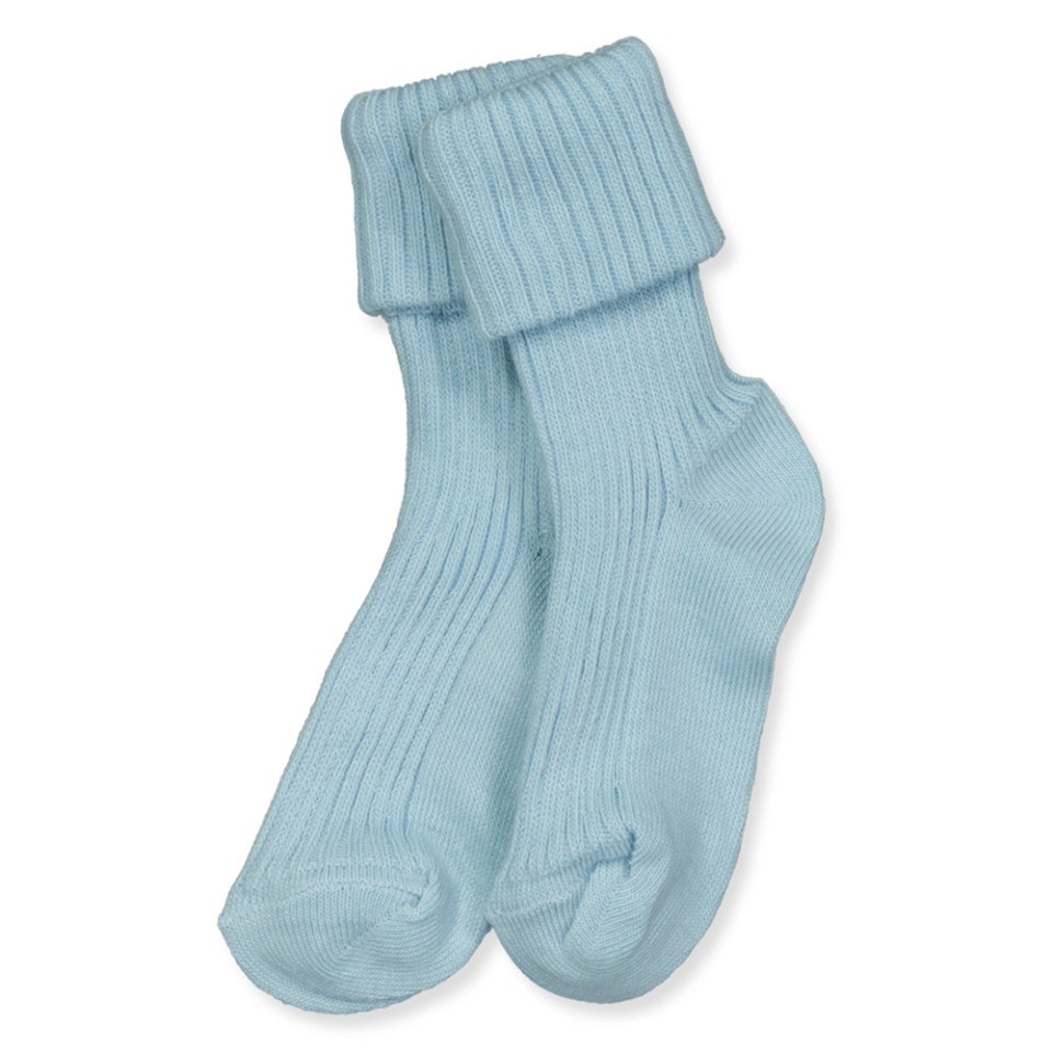 MP Denmark Baby Socken - Baumwolle Gerippt in Aquamarine Hellblau