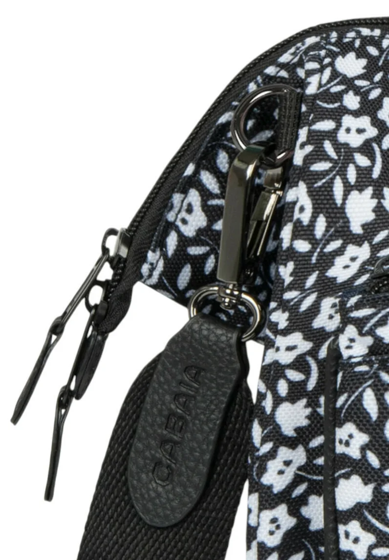 Cabaia Crossbody Tasche Cantane in Schwarz mit Blumen - SALE