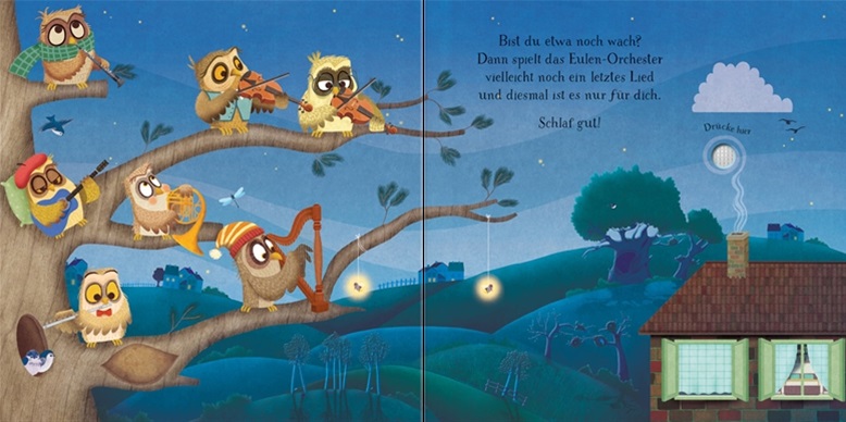 Eulenorchester-MUSIK-BUCH-SOUND-BUCH-USBORNE-2 Usborne Klangbuch Einschlafen mit dem Eulen Orchester