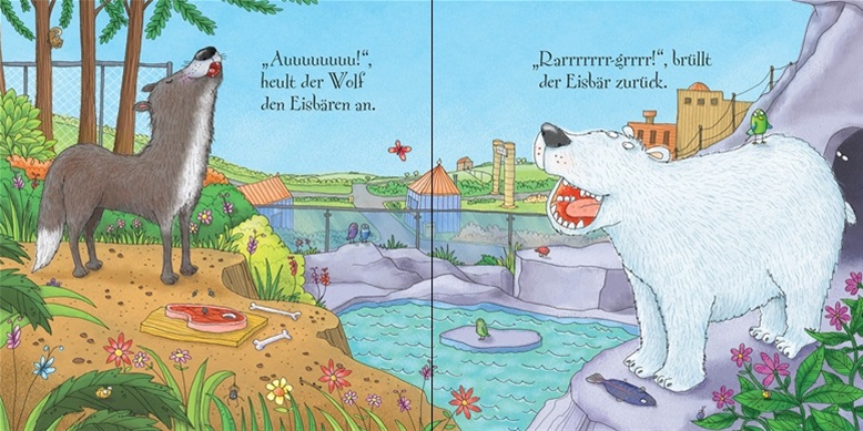 USBORNE-TIERE-IM-ZOO-KLANGBUCH Usborne Sound Buch Hörst du das? Tiere im Zoo