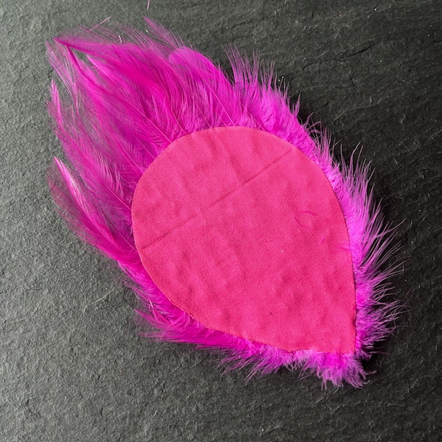 Wowzers Bastelbedarf Applikation Set - 4 Große Federn in Pink und Flieder