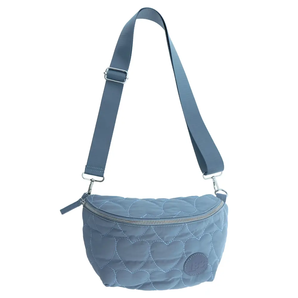 LOT83 Crossbody-Tasche Jill Gesteppt mit Herzen -Jeans Blau