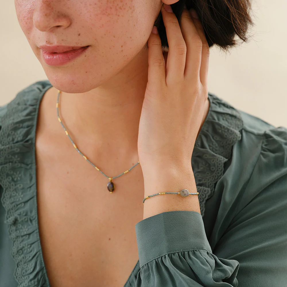 A Beautiful Story Wanting Labradorit Armband Gold 