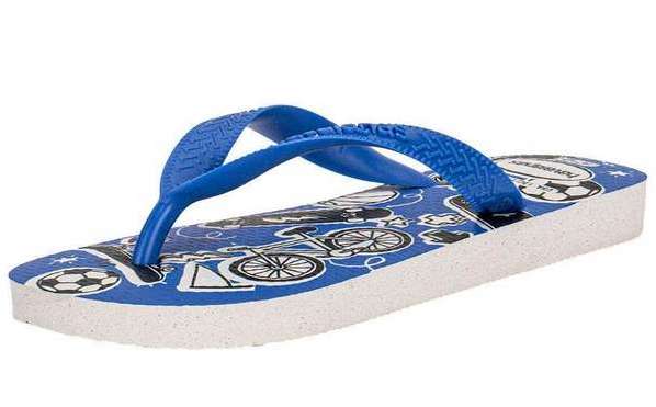 Havaianas Flip Flop Kids Athletic - Royal Blau / Black&White 