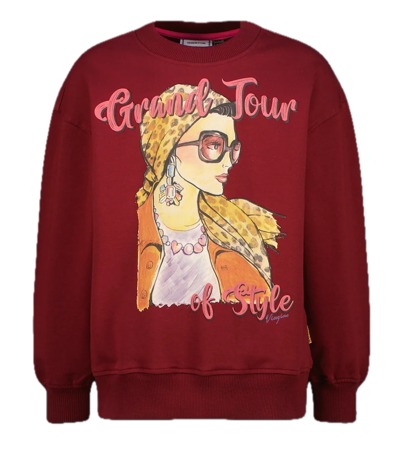 Vingino Nolien Mädchen Sweatshirt in Cabernet Weinrot - Grand Tour Style Vingino Nolien Mädchen Sweatshirt in Cabernet Weinrot - Grand Tour Style