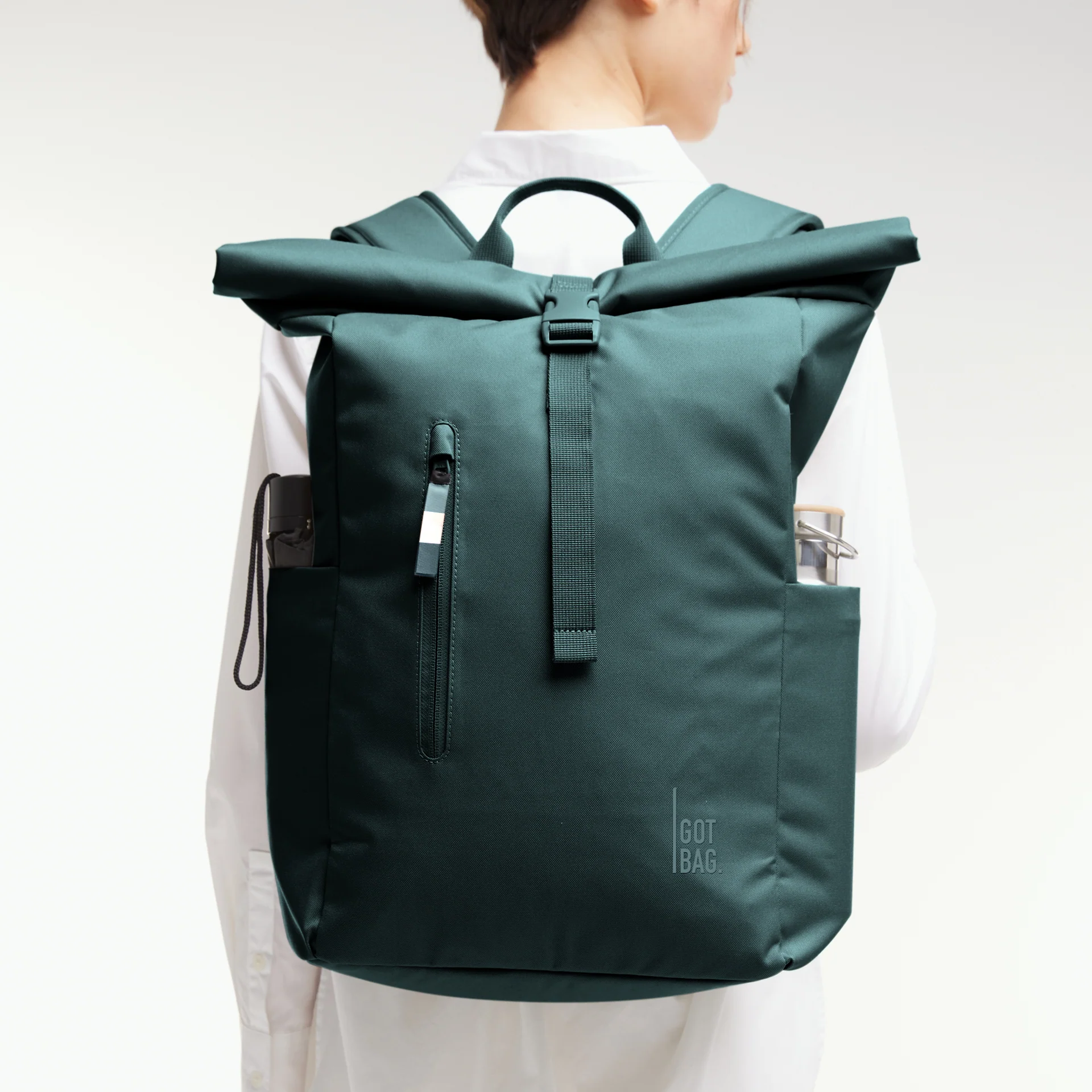 GOT BAG ROLLTOP EASY SEA TEAL - Rolltop Rucksack in Sea Teal Grün GOT BAG ROLLTOP EASY SEA TEAL - Rolltop Rucksack in Sea Teal Grün